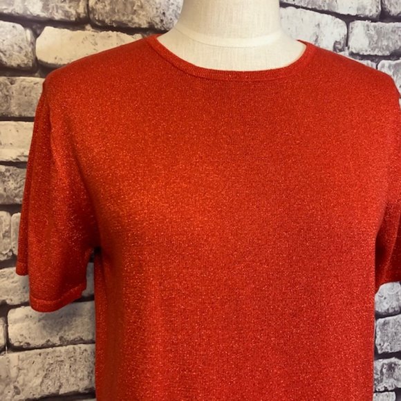 Patchington Red Short Sleeve Top Size L - Picture 2 of 9